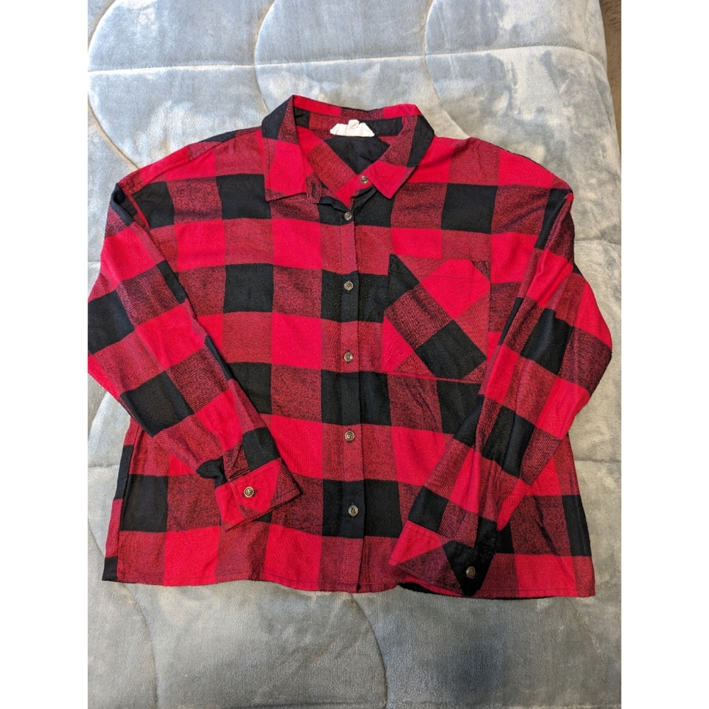 Buffalo plaid flannel shirt